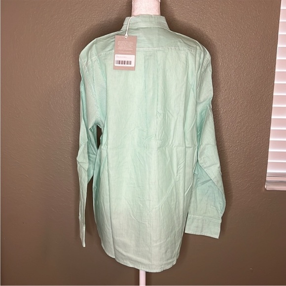 Everlane The Relaxed Oxford Shirt Mint Stripe Size 12 - NWT - Picture 6 of 7